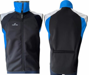 GILET ROWING ZIPPE NOIR/BLEU