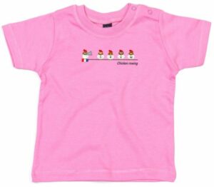 T-SHIRT BEBE POULES ROSE