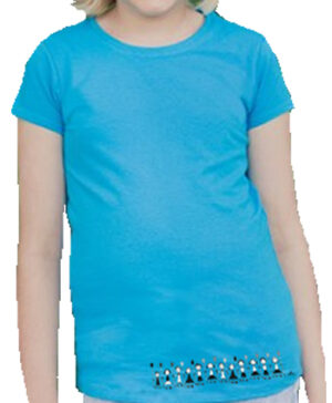 T-SHIRT FILLE PERSONNAGES BLEU