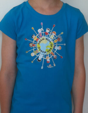 T-SHIRT FILLE TERRE BLEU