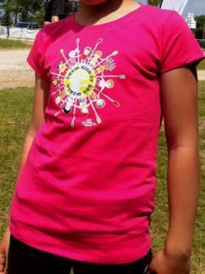 T-SHIRT FILLE TERRE ROSE