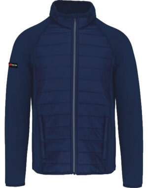 VESTE SPORT BI-MATIERE MARINE